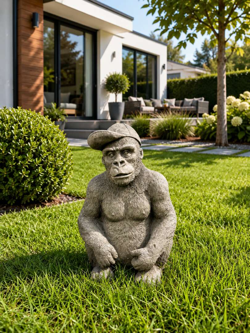 Small Sitting Gorilla With Cap
