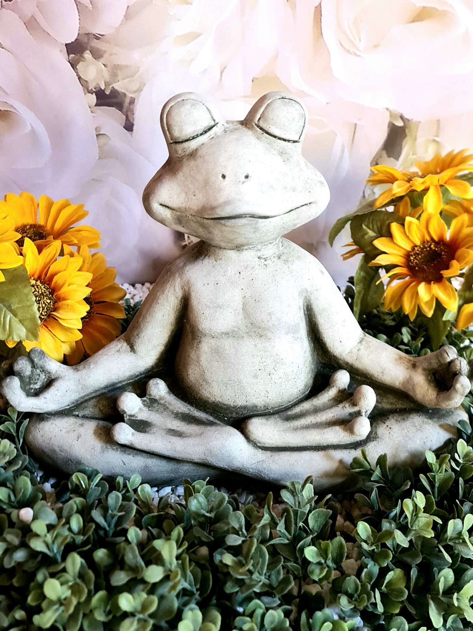 Meditating Frog TJ HOME & GARDEN ORNAMENTS LTD.