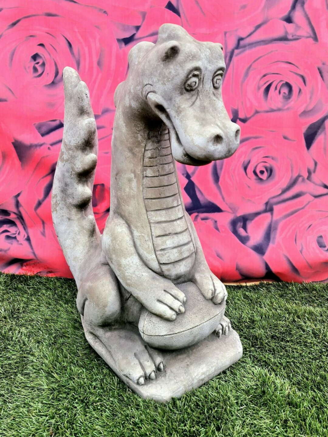 dragon with rugby ball